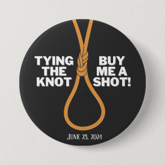 Het vastbinden van de knoop bachelor knop geperson ronde button 7,6 cm