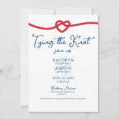 Het vastbinden van de knoop Chic Nautical Wedding Kaart (Voorkant)