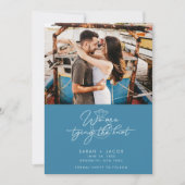 Het vastbinden van de knoop Moderne foto bruiloft Save The Date (Voorkant)