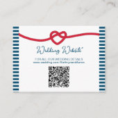 Het vastbinden van de knoop nautische bruiloft informatiekaartje (Voorkant)