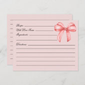 het vastbinden van de knoop roze strik Vrijgezelle Informatiekaartje (Voorkant / Achterkant)