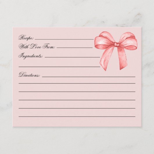 het vastbinden van de knoop roze strik Vrijgezelle Informatiekaartje (Voorkant)