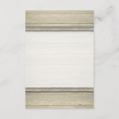 Het vastbinden van de knoop rustieke strand bruilo informatiekaartje (Achterkant)