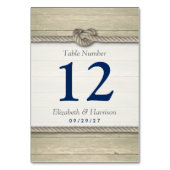 Het vastbinden van de knoop rustieke strand bruilo kaart (Achterkant)