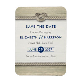 Het vastbinden van de knoop rustieke strand bruilo magneet