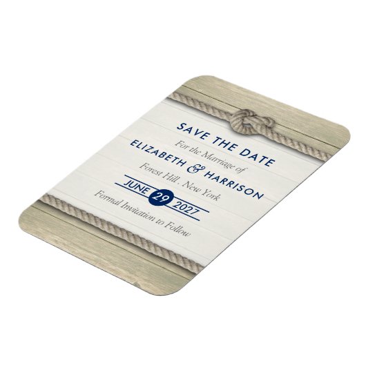 Het vastbinden van de knoop rustieke strand bruilo magneet (Linkerzijde)