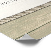 Het vastbinden van de knoop rustieke strand bruilo poster (Hoek)