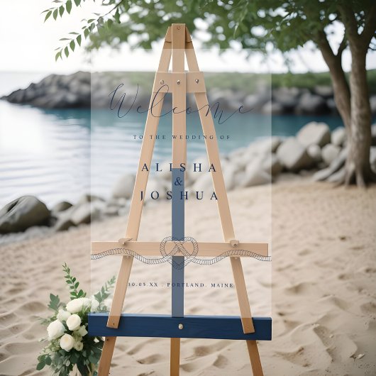 Het vastbinden van de knoop Touw Hart Nautische Ma Acryl Bord