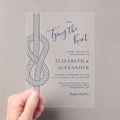 Het vastbinden van de knoop touw nautische bruilof acryl uitnodigingen (Insitu (Draagbaar))