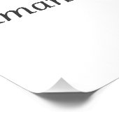 Het vastbinden van de Knoop White Bow Floral Vrijg Perfect Poster (Hoek)