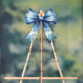 Het vastbinden van de Knot Blue Bow Vrijgezellenfe Acryl Bord (Neutraal)