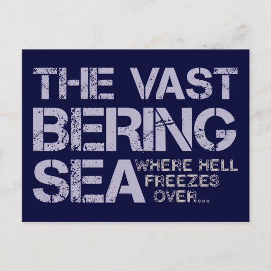 HET VASTE BERING ZEE... BRIEFKAART (Voorkant)