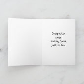 Het Vaste lichaam van de Kerstman van Steppin solo Feestdagen Kaart (Binnen)