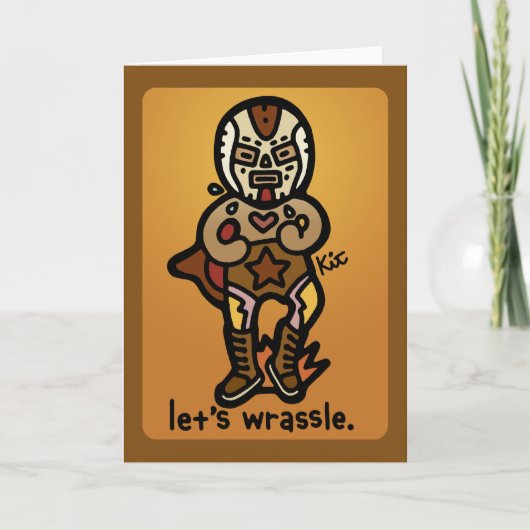 het vastgrijpen van groeten kaart (Voorkant)