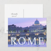Het Vaticaan | Rome, Italië | Dank u Briefkaart (Voorkant / Achterkant)