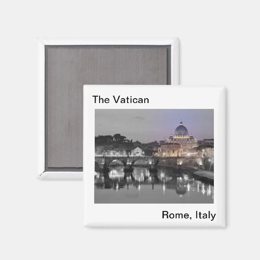 Het Vaticaan, Rome. Italië Magneet (Voorkant / Achterkant)