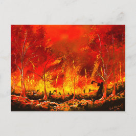 Het vechten Brand Briefkaart