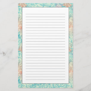 Het veelkleurige BloemenPatroon van de Krabbel Briefpapier