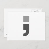 Het veelzijdige puntkomma briefkaart (Voorkant / Achterkant)