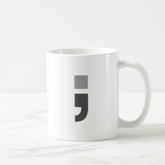 Het veelzijdige puntkomma koffiemok (Rechts)