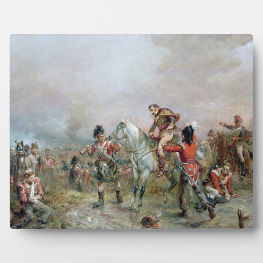 Het veld op Waterloo (olie op doek) Fotoplaat (Voorkant)