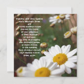 Het veld van Daisies Wedding Invitations Kaart (Voorkant)