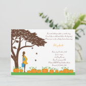 Het veld van Pumpkins Boy Baby Shower Invitations Kaart (Staand voorkant)