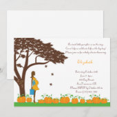 Het veld van Pumpkins Boy Baby Shower Invitations Kaart (Voorkant / Achterkant)