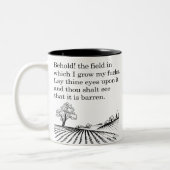 Het veld waarin ik mijn f*cks kweek. Joke Tweekleurige Koffiemok (Links)