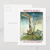 Het Velveteen-konijn Aankondigingskaart (Voorkant / Achterkant)