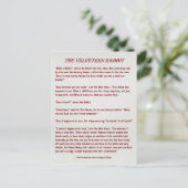 Het Velveteen konijn - Wat is er echt?  Briefkaart (Staand voorkant)