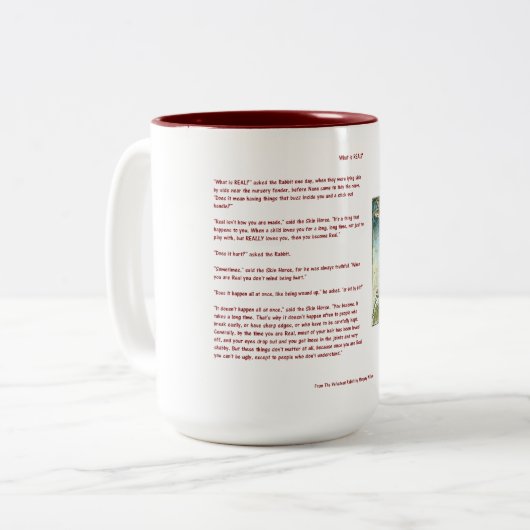 Het Velveteen konijn - Wat is er echt? Mok (Voorkant links)