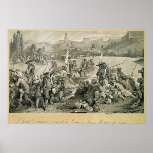 Het Vendeaanse leger passeert de Loire Poster (Voorkant)