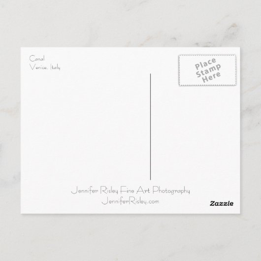 Het Venetiaanse Briefkaart van het Kanaal (Achterkant)