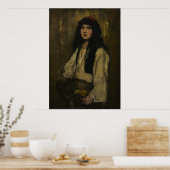 Het Venetiaanse meisje, c. 1880. Frank Duveneck, O Poster (Keuken)