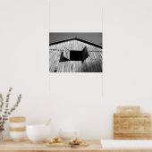 Het venster Barn opent Poster (Keuken)