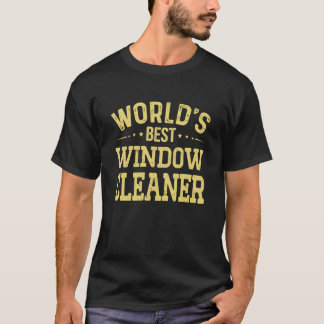 Het venster Best Window Cleaner Job Title van Worl T-shirt