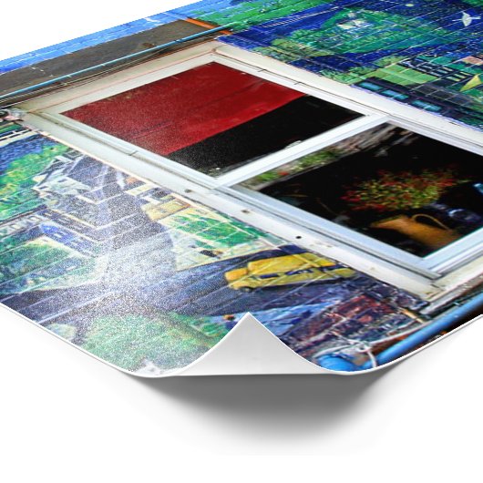 Het venster foto afdruk (Hoek)