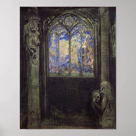 Het venster Glas in lood, 1904 Poster (Voorkant)