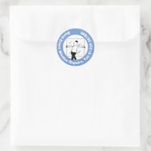 Het venster herstelt het Bedrijfsontwerp. Ronde Sticker (Tas)