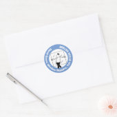 Het venster herstelt het Bedrijfsontwerp. Ronde Sticker (Envelop)