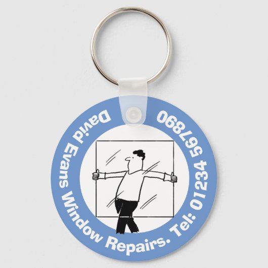 Het venster herstelt het Bedrijfsontwerp. Sleutelhanger (Achterkant)
