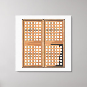 Het venster Panels van het Venster van Capiz Shell Canvas Afdruk