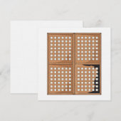 Het venster Panels van het Venster van Capiz Shell Kaart (Voorkant / Achterkant)