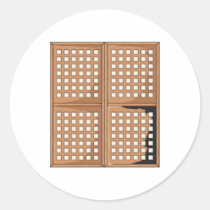 Het venster Panels van het Venster van Capiz Shell Ronde Sticker