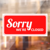 Het venster Sluiten van gesloten winkels is afgelo Raamsticker (Vel 2)