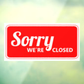 Het venster Sluiten van gesloten winkels is afgelo Raamsticker (Vel 3)