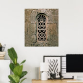 Het venster tracery, van Basilica San Juan Poster (Thuiskantoor)