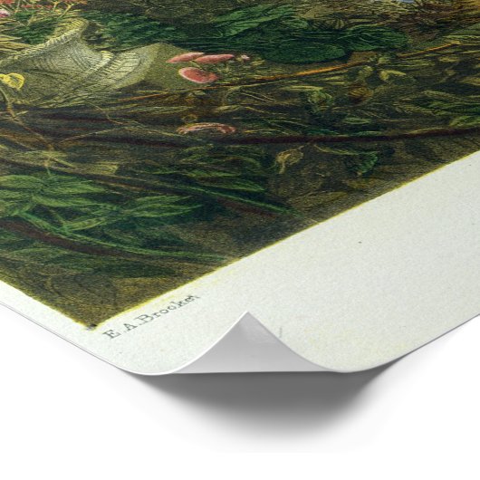 Het venster Trellis, tuinen Trentham Hall Poster (Hoek)