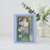 Het Venster van de kerk, Quatrefoils en de Lelie Feestdagenkaart (Staand voorkant)